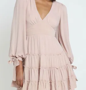 Saints & Secrets ELLIOT DRESS IN BLUSH thumbnail 2