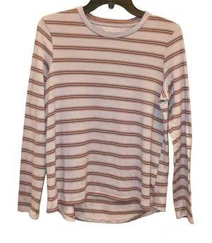 American Eagle Striped Soft‎ lightweight Sweater Purple medium thumbnail 1
