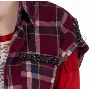Womens Gimmicks by BKE Buckle Sequin Embellished Split Back Short Sleeve Top - L thumbnail 3