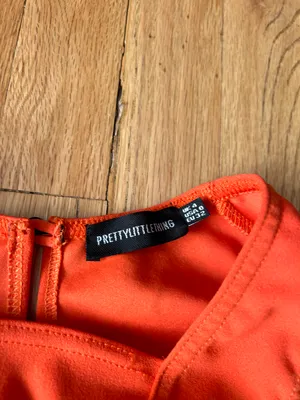 PrettyLittleThing Orange Cutout Sleeveless Pants Jumpsuit One Piece Size 0 thumbnail 4