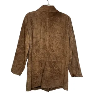 Vintage Bernardo Collection‎ Suede Coat Brown Size L thumbnail 3