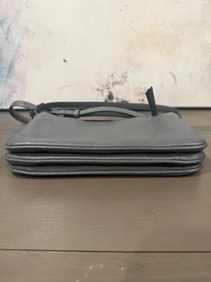 Kate Spade Grey Crossbody Mulberry Street Madelyne Grey Leather Bag EUC thumbnail 3