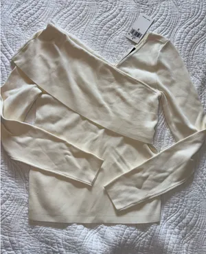 Lauren Ralph Lauren asymmetrical neckline top thumbnail 1