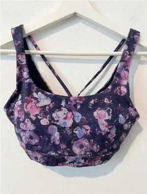 Athleta‎ Matching Set Size XS Floral Leggings Sports Bra Outfit Soft Bloomcore thumbnail 1