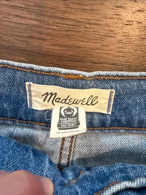 Madewell Perfect Vintage Jeans Light Wash Distressed Raw Hem Size 26 - P31 thumbnail 3