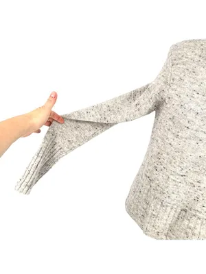 Madewell Donegal Inland Mock Neck Sweater coziest Yarn Speckled Cream Size Large thumbnail 4