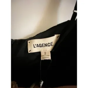 L'AGENCE Elora mini slip dress black‎ velvet Size 2 thumbnail 5