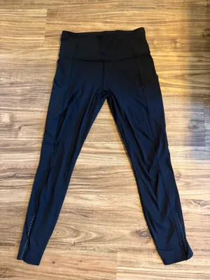 Lululemon Leggings Fast And Free Black 6 thumbnail 1