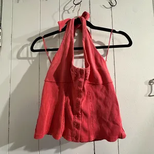 WE THE FREE Waffle knit Red Halter Top thumbnail 2