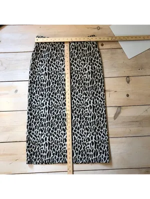 Loft NWT Women's Knit Midi Cheetah Print Pencil Skirt Size M thumbnail 9