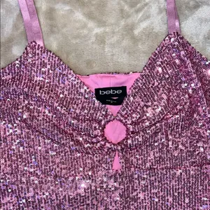 Bebe‎ Sparkling Pink Sequin Dress thumbnail 5
