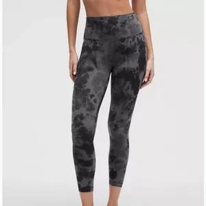LULULEMON Align‎ Crop Leggings 21" in Diamond Dye Pitch Grey Graphite Size 4 thumbnail 3