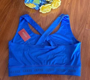 Guess Blue Sports Bra Size Medium thumbnail 2