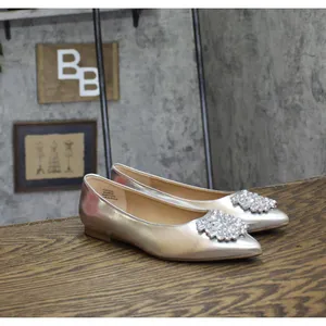 NWT Journee Collection Slip On Pointed Toe Ballet Dress Flats Silver Gray 5.5W thumbnail 2