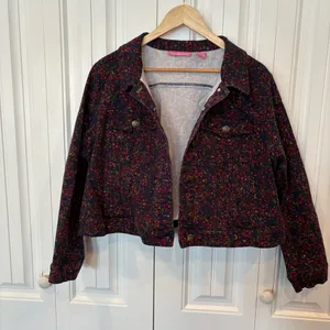 Woman Within Floral Denim Jacket And Jeans Set Size 12W/16W‎ thumbnail 2