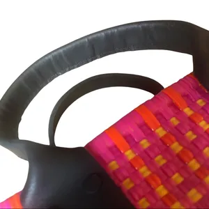 Truss Handwoven Tote | Hand Bag Pink Orange Yellow Bag thumbnail 12
