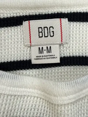 Urban Outfitters BDG Black and Cream Striped Scoopneck Sweater thumbnail 2