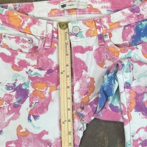 Levi's Watercolor Floral Ankle Length Denim Skinny Legging 31 thumbnail 3