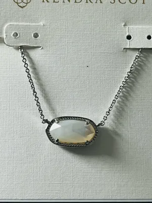 Kendra Scott Mother of pearl silver necklace thumbnail 6