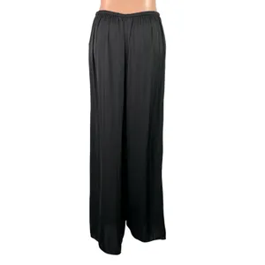 Zara Women's Black Drawstring High Waisted Wide Leg Baggy Trousers Pants Size M thumbnail 3