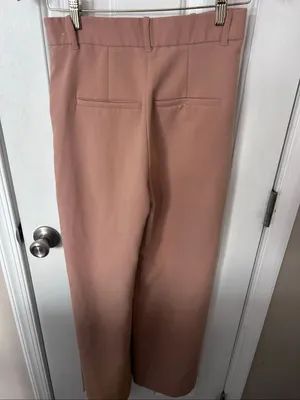 Abercrombie and Fitch high-rise wide leg dress pants tan/brown size 4/27 thumbnail 5