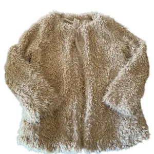 Sadie & Sage Anthropologie Cream Faux Fur Shaggy Coat M So So‎ Soft Quiet Luxury thumbnail 1