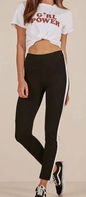 Showpony Black Pants With White Stripe thumbnail 2