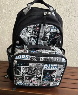 Star Wars Backpack Pottery Barn Kids Black White Cartoon thumbnail 2