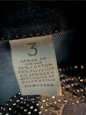 Chico’s Platinum Denim Rhinestone Collar Sleeveless Stretch Jean Vest Size 3 XL thumbnail 8