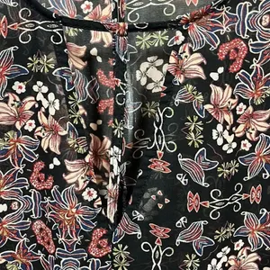 BCBGeneration sheer floral boho blouse thumbnail 2