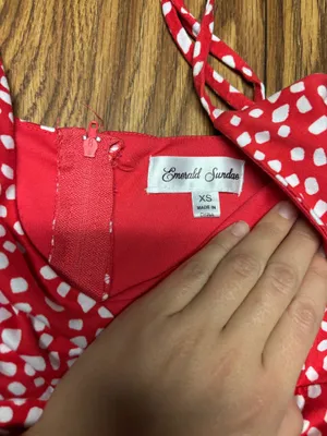 Red Polka Dot Romper Dry Goods thumbnail 2
