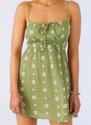 O'Neill Yazza green mini dress size M thumbnail 1