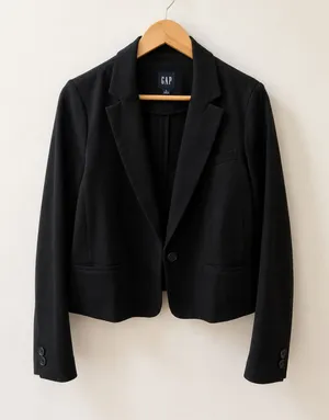 GAP Women's Black Blazer Jacket Size Small Classic One-Button Career thumbnail 1