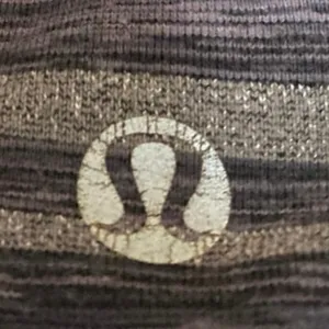 Lululemon 50 Rep Blue Striped Sleeveless Racerback Sports Bra Crop Tank Top Sz 6 thumbnail 3