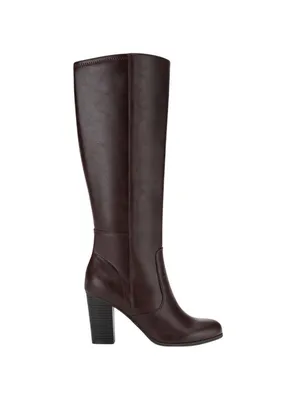 NWT Style & Co. Tall Knee-High Heeled Boots 10011011000 Chocolate Brown 9.5M thumbnail 2