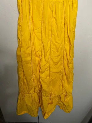 Maeve Arcadia Yellow Ruffled Spaghetti-Strap Tiered‎ Boho Maxi Dress thumbnail 6