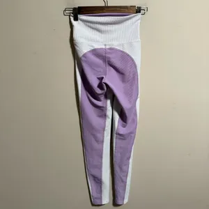 NWT Beach Riot Color-Block Legging Orchid Bloom Purple White- Size XS thumbnail 8