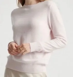 Quince Mongolian Cashmere Crewneck Long Sleeve Sweater Minimal Pink Medium thumbnail 1