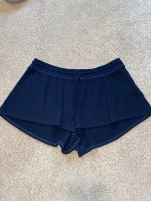 Gilly Hicks Navy Waffle Flutter Shorts thumbnail 4
