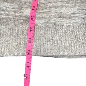 Kinross 100% Cashmere Marled Gray Taupe Mock Neck Dolman Sleeve Sweater S thumbnail 7