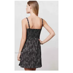 Anthropologie Lilka Ettie Jacquard Chemise Mini Dress Small Black Whimsigoth thumbnail 14