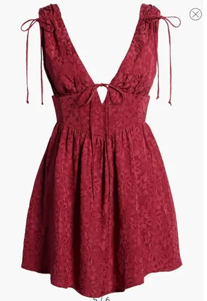 For Love & Lemons Janet Floral Jacquard Minidress thumbnail 3