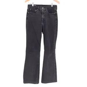 Gap Flare Jeans Womens 28/6 Charcoal Gray Denim Cotton Stretch Pockets High Rise thumbnail 2