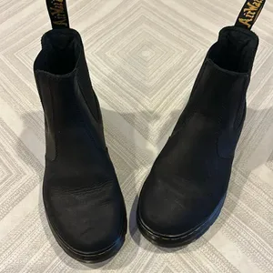 Dr. Martens AirWair Black Platform Slip-On Ankle Boots Size 8W / 7M thumbnail 1