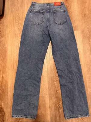 Zara Distressed Denim Blue Jeans Button Fly 6 High Rise thumbnail 3