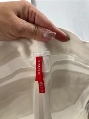 Spanx white wide leg jeans xs thumbnail 3