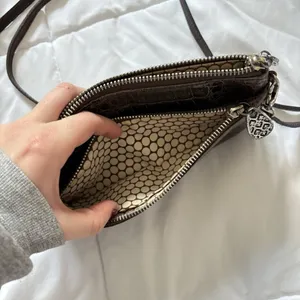 Vintage 90s Y2K Brighton Brown Leather Reptile Print Shoulder Bag‎ Hearts thumbnail 10