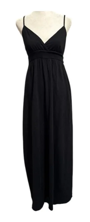 Standard James Perse Size 2 M Slub Supima Cotton Maxi Dress Black Minimal thumbnail 1