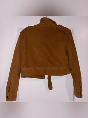 Free People Everlyn Jacket Corduroy Utility Jacket Small Camel thumbnail 6