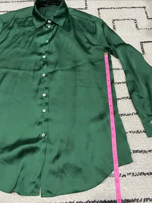 Zara Emerald Button-Down Shirt thumbnail 7